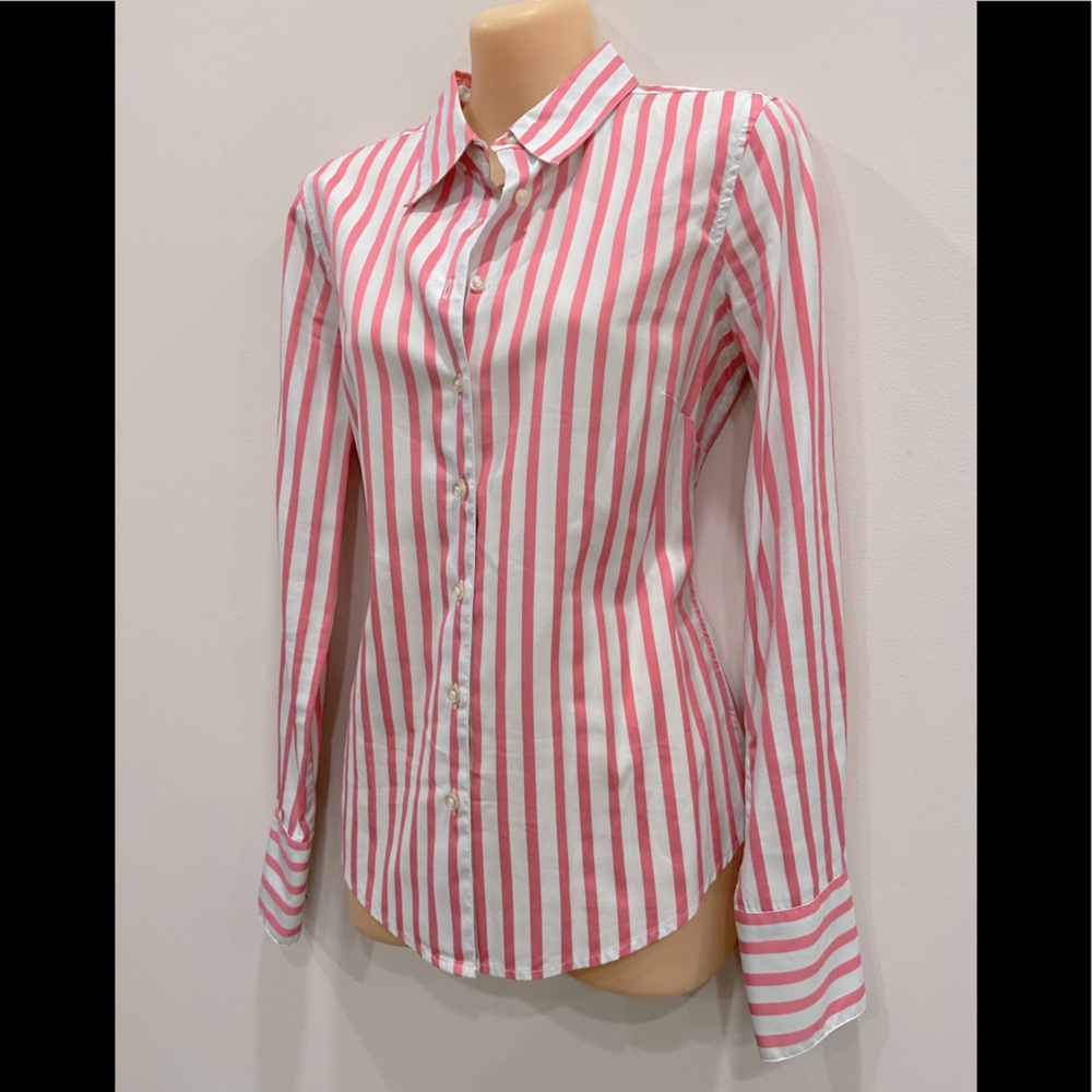 Robert Graham Pink and White Striped Button Down